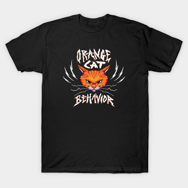 Orange Cat Behavior T-Shirt by citrusam